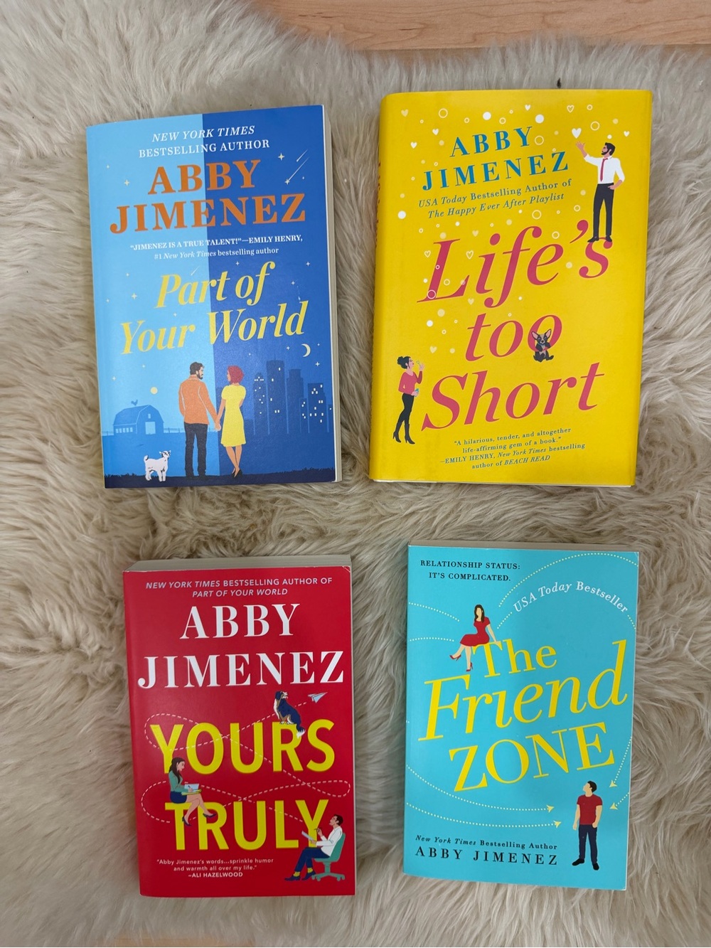 Abby Jimenez Book Bundle Hardcover Paperback Part of Your World Yours Truly etc